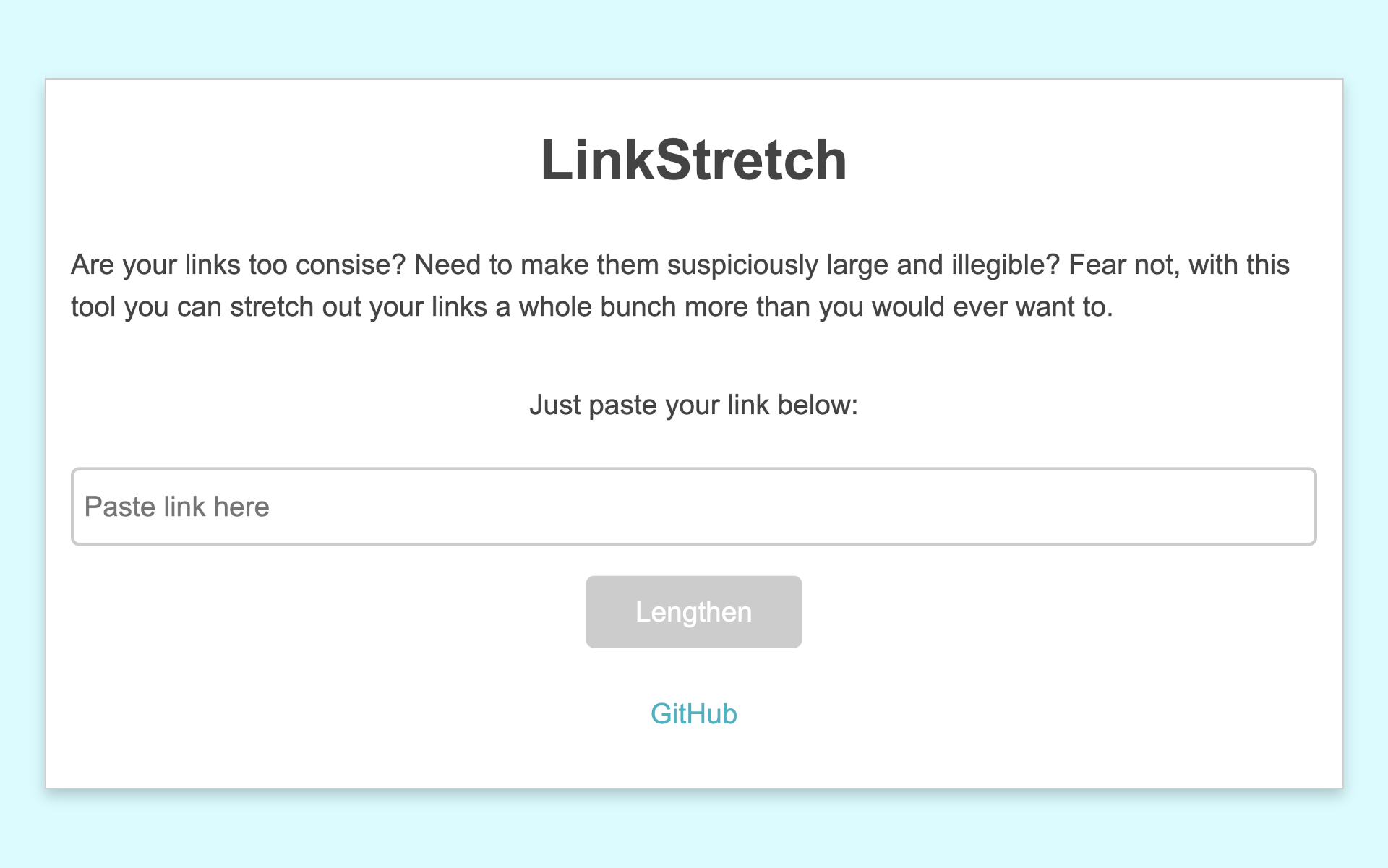 Screenshot of LinkStretch